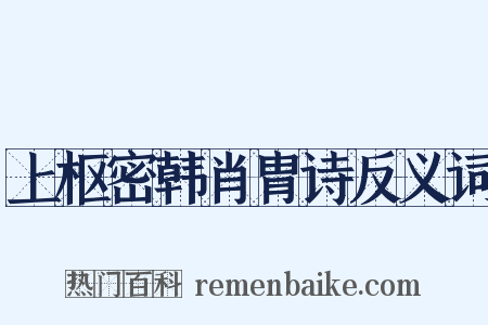 上枢密韩肖胄诗反义词是什么意思的图片